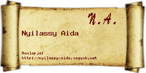 Nyilassy Aida névjegykártya